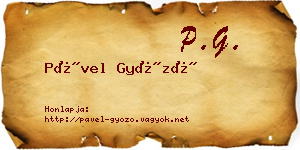 Pável Győző névjegykártya