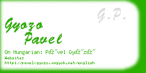 gyozo pavel business card